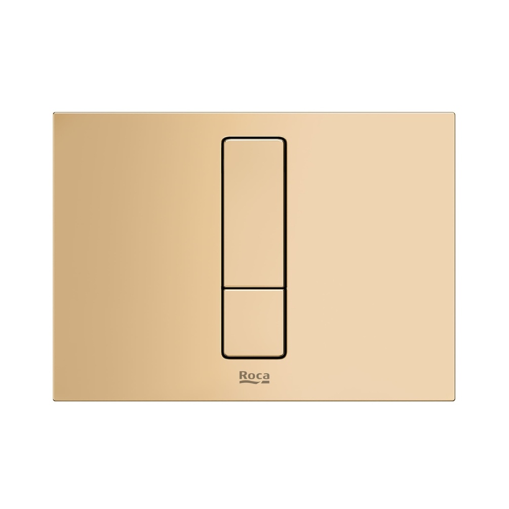 Cut out image of the Roca Duplo S PS4 Rose Gold Dual Flush Plate